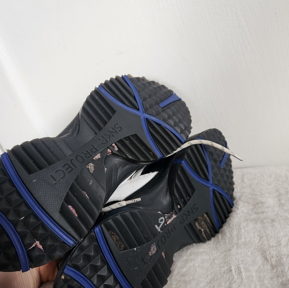 SNKR Project Women's Prospect Park Sneaker Shoes Black/White/Leopard Print Sz 9 - Picture 9 of 11